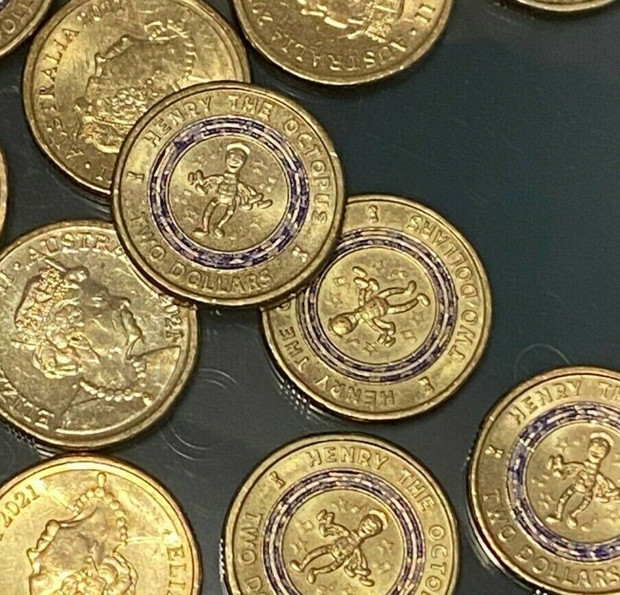 2021 Australian $2 Dollar Coin Wiggles - Henry the Octopus