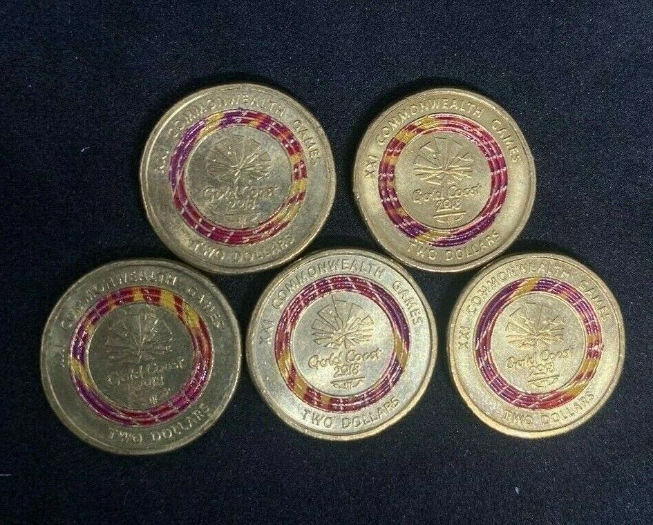 2018 Gold Coast XXI Commonwealth Games $2 Coin 'Games' Purple Ring