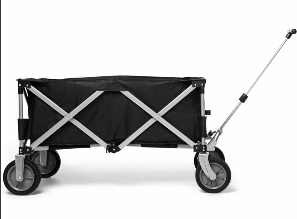 Collapsible Foldable Trolley Cart Utility Wagon Gardening Beach Outdoor Garage