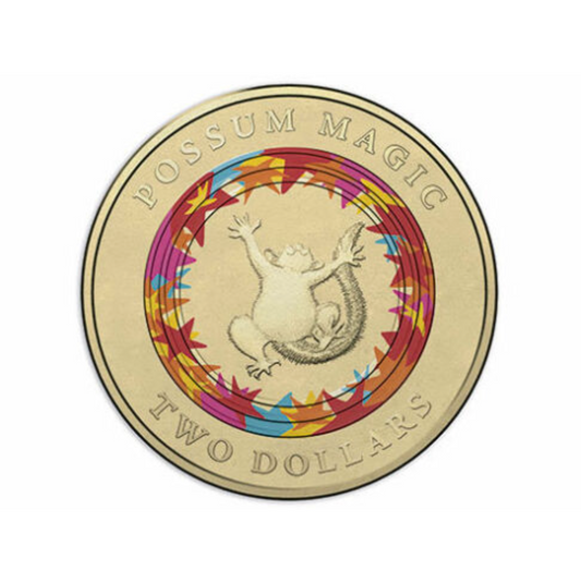 2017 Possum Magic $2 Coin - Red Multi Colour - Low Mintage